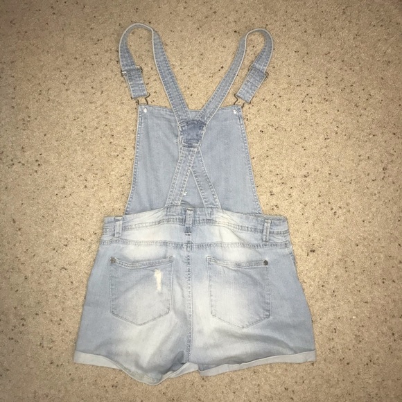 Denim Overall Shorts - Picture 2 of 3